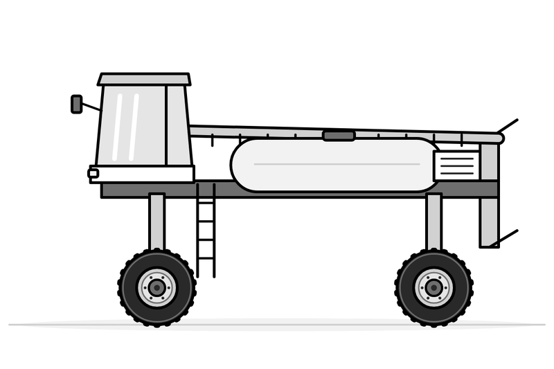 Self-propelled sprayer illustration